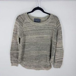 Anthro Paper Crane knit sweater size Large